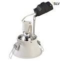 SLV Recessed luminaire HORN-O, 1xGU10, 230V, Clip springs, white