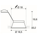 Indbygningslampe HORN-T QPAR111, GU10, 230V