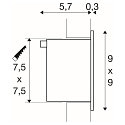 Indbygningslampe FRAME BASIC LED, hus hvid, LED varmhvid