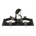SLV Indbygningsspot NEW TRIA ES111 2 SQUARE, 2xGU10, 230V, inkl. Clip fjedre, sort