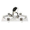 SLV Indbygningsspot NEW TRIA ES111 2 SQUARE, 2xGU10, 230V, inkl. Clip fjedre, hvid