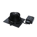 LED Indbygningsspot NEW TRIA DL SET, firkantet, COB LED, 2700K, 30�, inkl. netdel, Clip fjedre, sort