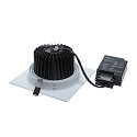 SLV LED Indbygningsspot NEW TRIA DL SET, firkantet, COB LED, 2700K, 30�, inkl. netdel, Clip fjedre, hvid