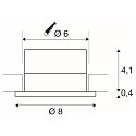 LED Indbygningslampe PATTA-I, rund, 12W, COB LED, 38�, 3000K, IP65, inkl. netdel