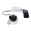 SLV LED Indbygningslampe PATTA-I, rund, 12W, COB LED, 38�, 3000K, IP65, inkl. netdel, hvid
