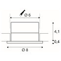 SLV LED Indbygningslampe PATTA-I, rund, 12W, COB LED, 38�, 3000K, IP65, inkl. netdel, alu b�rstet