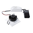 SLV LED Indbygningslampe PATTA-I, firkantet, 12W, COB LED, 38�, 3000K, IP65, inkl. netdel, hvid