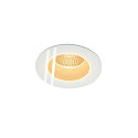 LED Indbygningslampe PATTA-F, rund, 12W, COB LED, 38�, 3000K, IP65, inkl. netdel, hvid