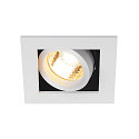 Indbygningsspot KADUX 1 GU10 Downlight, GU10, 230V, Clip fjedre, hvid