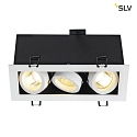 SLV Ceiling recessed spot KADUX 3 GU10 Downlight, 3xGU10, 230V, Clip springs, white