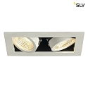 SLV LED Ceiling recessed spot KADUX Double, 2x6,2W, COB LED, 3000K, 38, incl. Driver, Clip springs, white