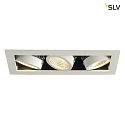 SLV LED Ceiling recessed spot KADUX Triple, 3x6,2W, COB LED, 3000K, 38, incl. Driver, Clip springs, white