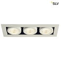 SLV LED Indbygningsspot KADUX Triple, 3x6,2W, COB LED, 3000K, 38, inkl. netdel, Clip fjedre, hvid