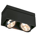 Ceiling spot KARDAMOD SURFACE SQUARE ES111 Double, square, 2x GU10, black