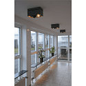 SLV Downlight KARDAMOD SURFACE SQUARE ES111 Double, firkantet, 2x GU10, sort