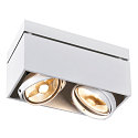 Loftlampe KARDAMOD SURFACE SQUARE ES111 DOUBLE, rektangul�r, max. 2x75W, hvid