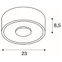 SLV LED Ceiling luminaire OCCULDAS, round, 21W, 30 SMD LED, 3000K, 120�, white