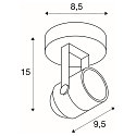 SLV Ceiling-/Wall spotlight SPOT 79 230V white