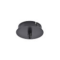 Loftroset FITU 1er Rosette, rund, inkl. Tr�kaflastning, sort