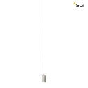 SLV Pendant luminaire FITU PD, E27, length 9.1cm, Pendel 500cm, with open cable end, white