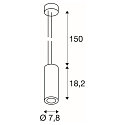 SLV LED Pendel SUPROS 78 LED, rund, 9W, 60�, 3000K, hvid