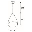 SLV Pendel TONGA IV porcel�n