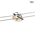 SLV QRB, Wire luminaire for TENSEO low-voltage wire system, QR111, swiveling, chrome