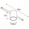 SLV COMET, Wirelampe til TENSEO 12 Volt wiresystem, QR-C51, delvist satineret glas, chrom