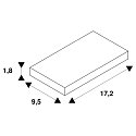 SLV X-samlestykke til 1-Faset 230 volt str�mskinne, monteret version, alu-gr�