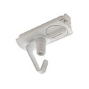 Adapter til 1-Faset 230 volt str�mskinne, elektriske, med Hook, hvid