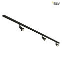 SLV 1 Phase-High voltage-Set incl. 3x PURI Spot and 3x LED GU10 lamps/bulbs and accessory, black