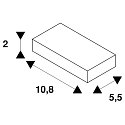 SLV Tilslutning til 1-Faset 230 volt str�mskinne, installere version, beskyttelsesleder venstre, hvid