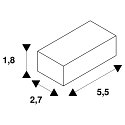 SLV Endekapper til 1-Faset 230 volt str�mskinne, installere version, hvid, 2 stk.