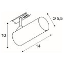 HELIA 50 LED Spot til 1-faset 230 v skinne, 35�, sort