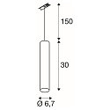 SLV 1-faset Pendellampe ENOLA B PD-, GU10 QPAR51, inkl. 1-faset adapter, hvid
