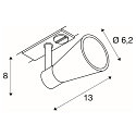 SLV 1-Faset Downlight AVO, GU10, inkl. 1-Faset-Adapter, sort