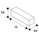 Middle feed-in for 3-Phase High voltage Track, silver grey