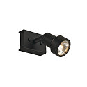 SLV Wall luminaire PURI 1 Ceiling luminaire, GU10, max. 1x50W, with Decoring, black