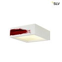 SLV Loftlampe GL 104 E27, kvadratisk, hvid Gips, max. 15W
