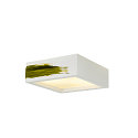 SLV Loftlampe GL 104 E27, kvadratisk, hvid Gips, max. 15W