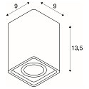 SLV Loftlampe PLASTRA CL-1 Gips GU10 35W