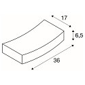 SLV V�glampe GL 102 CURVE, hvid Gips, R7s 78mm, max. 100W