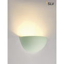 SLV Plaster Wall luminaire GL 101 E14, half round, white plaster