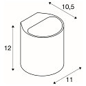 SLV V�glampe PLASTRA GL 104 ROUND Gips G9 42W