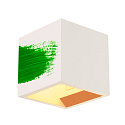 SLV Gips V�glampe PLASTRA CUBE, firkantet, hvid Gips, G9, max. 42W