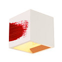 SLV Gips V�glampe PLASTRA CUBE, firkantet, hvid Gips, G9, max. 42W