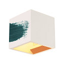SLV Gips V�glampe PLASTRA CUBE, firkantet, hvid Gips, G9, max. 42W