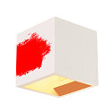SLV Gips V�glampe PLASTRA CUBE, firkantet, hvid Gips, G9, max. 42W