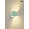 SLV Plaster Wall luminaire PLASTRA CUBE, square, white plaster, G9