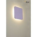SLV Gips Vglampe PLASTRA SQUARE, firkantet, hvid Gips, 48 LED, 3000K